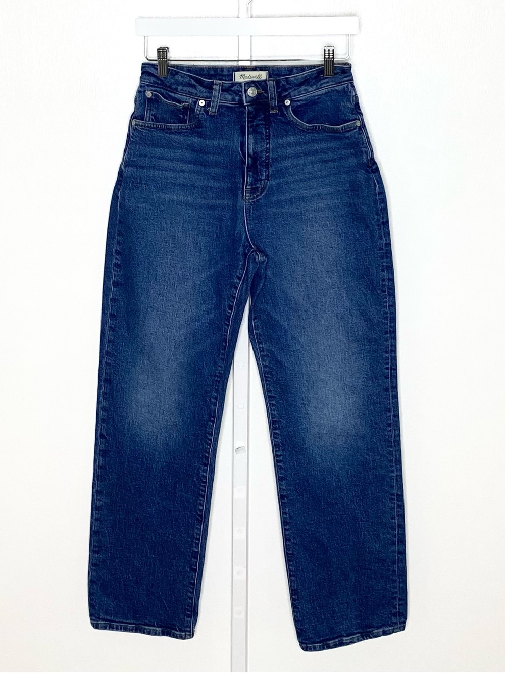 Madewell | Dark-Wash Denim Curvy ‘90s Straight Barlow Wash High-Rise Jeans Sz 28